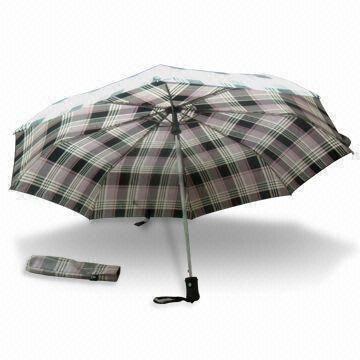 Umbrella, Made of 190T Polyester Check with Nickel Frame