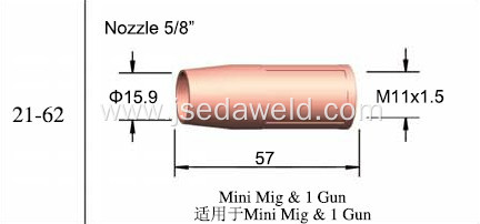 TWC Welding Nozzle 21-62