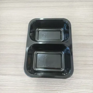 PP Microwaveable Black Evoh Meat Retort Food Tray
