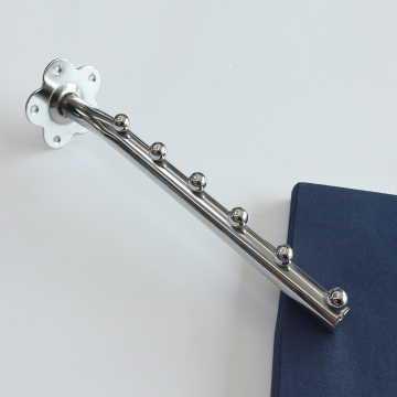 Chrome Metal Wire Wall Mounted Clothes Hanger Hooks