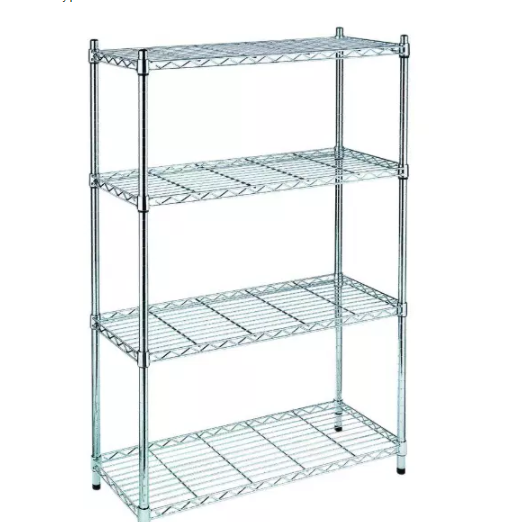 Easy Assembly Chrome Wire Showing Shelf