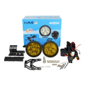86W 5 Lens Aluminum moto fog lights motorbike fog light for motorcycle & car 9000lm IP67