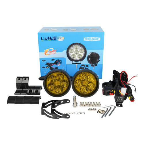 86W 5 Lens Aluminum moto fog lights motorbike fog light for motorcycle & car 9000lm IP67