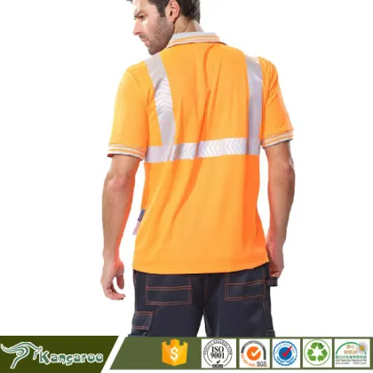 Insulation Reflective Strips Reflective Polo Shirt Clothes