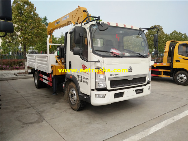 HOWO 3ton Lattice Boom Truck mounted Cranes