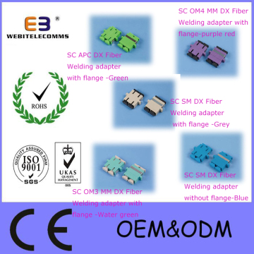 Fiber Optic Sc Dx Adapter Sc Sm/Mm/APC/Om3/Om4 Dx Adapter with Flange