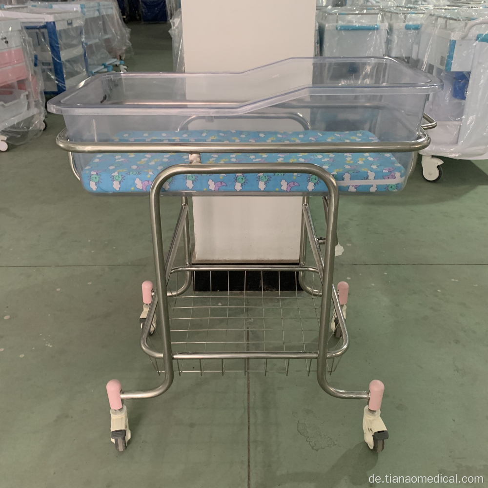 Krankenhaus Edelstahl transparent Babybett