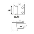 Conector de tubo quadrado de 90 graus com grampo