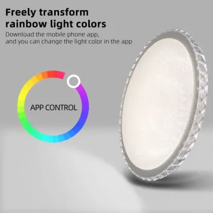 LED Round Crystal Style Ultra-Thin Ceiling Light