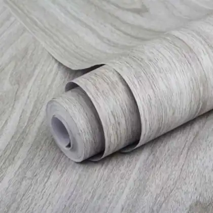 Wood grain PVC decorative film
