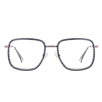 Stock Eyewear Frame Fashion Acetate Metal Optical Eyeglasses Reading Glasses