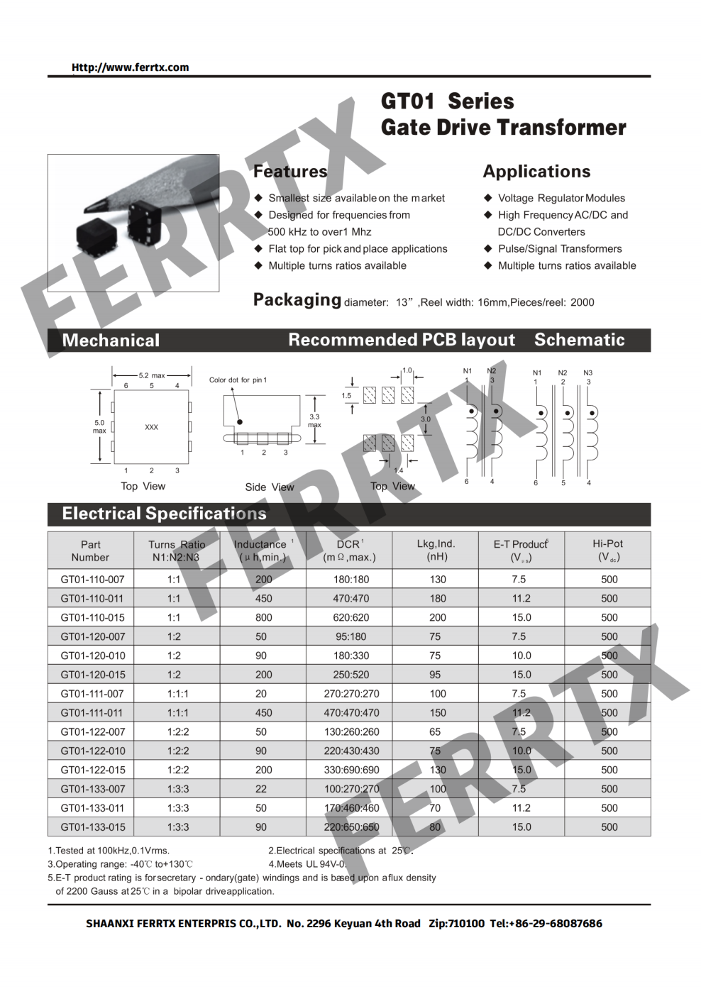 Gate Drive Transformer SMB