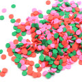 500 g / lotto Fette di argilla polimerica cioccolato marrone 5 * 5 MM Fette di arte del chiodo della casa delle bambole in miniatura a buon mercato Bulk 5MM Circle Clay Sprinkles