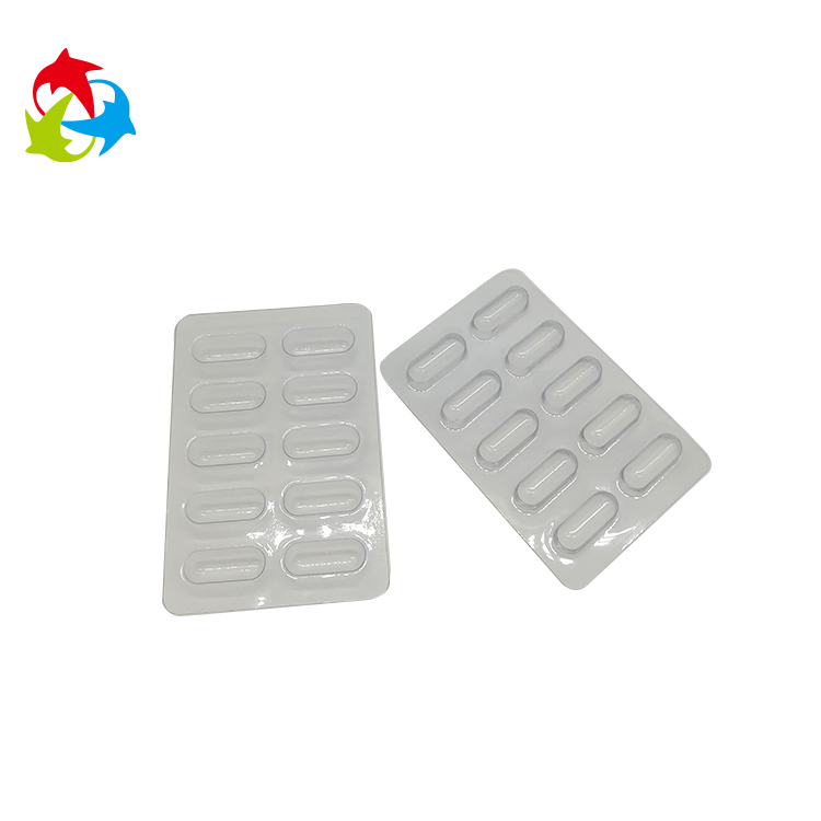 Clear PVC plastic capsule blister packaging