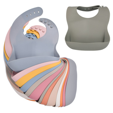 Colorful Silicone Baby Bib Set - Comfortable Waterproof Feeding Bibs for Babies