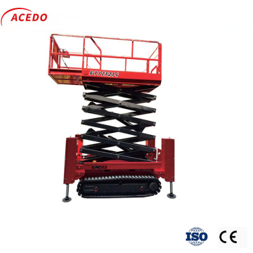 Самоходная подъемная платформа с ножничными гусеницами