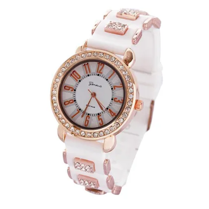 fashion colorful diamond bracelet watch