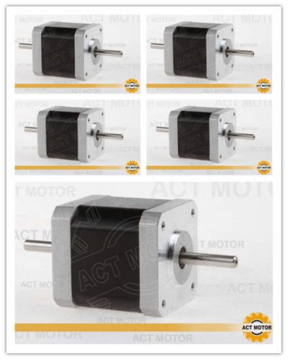DUAL shaft 5PC Nema17 stepper motor 70oz,2.5A for 3D printer CE