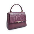 Embossed Floral Wine Leather Art Handcrafted Tooled bag