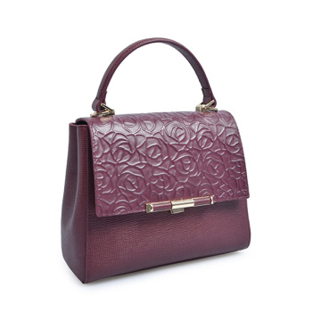 Geprägte Floral Wine Leather Art Handcrafted Tooled Tasche