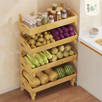 Durable Bamboo and Wooden Storage Organizer