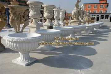 White Marble Flower planter