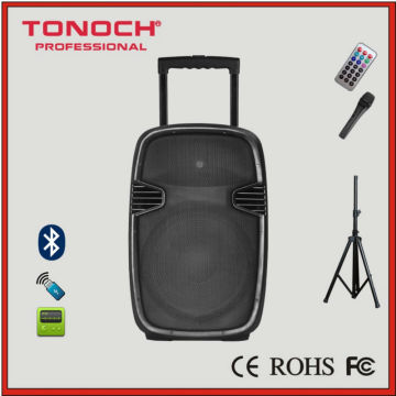 Promotion 12 Inch Portable Speaker with Handle and Wheels