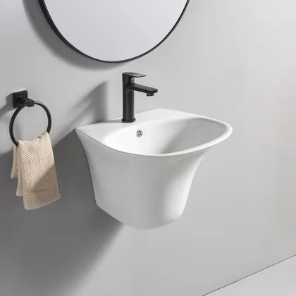 Wall Hung Ceramic Bathroom Sink Sanitary Ware
