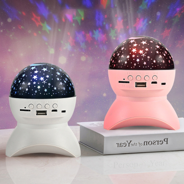 360 Rotation Ocean Wave Starry Sky Laser Star Lights with Wireless Speaker LED Smart Night Light