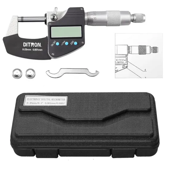 DITRON 0.001mm Electronic LCD Digital Micrometer 0-100mm