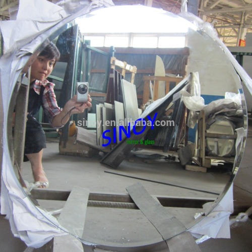 30cm 40cm 50cm Diameter Round Shaped Beveled Mirror / Frameless Bevelled Mirror for Home Decorations