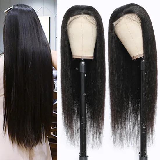 Cheap Wholesale Virgin Hair Vendors Lace Frontal Wig Bleached Knots Raw Mink Brazilian Human Hair Lace Front Wig With Baby Hair