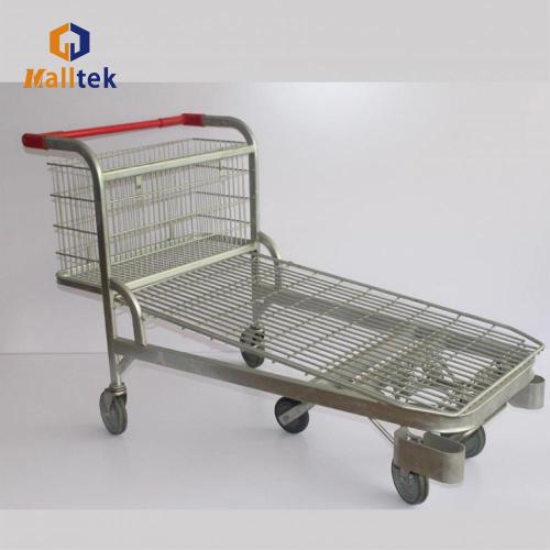 Metal Platform Trolley Heavy Duty Warehouse Cargo Wire Mesh Trolley Factory