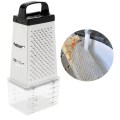 Kitchen Stainless Steel 4 Sided Blades Cheese Vegetables Grater Carrot Cucumber Slicer Cutter Box Container Black/White Random