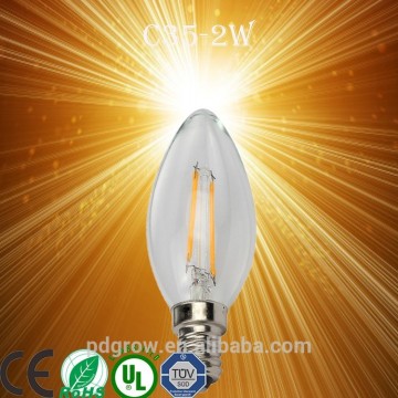 PD Lamp 100V 120 230V 1W E12 T22 LED filament light bulb LED Lamp, LED Bulb Warn white 360 clear ce rohs