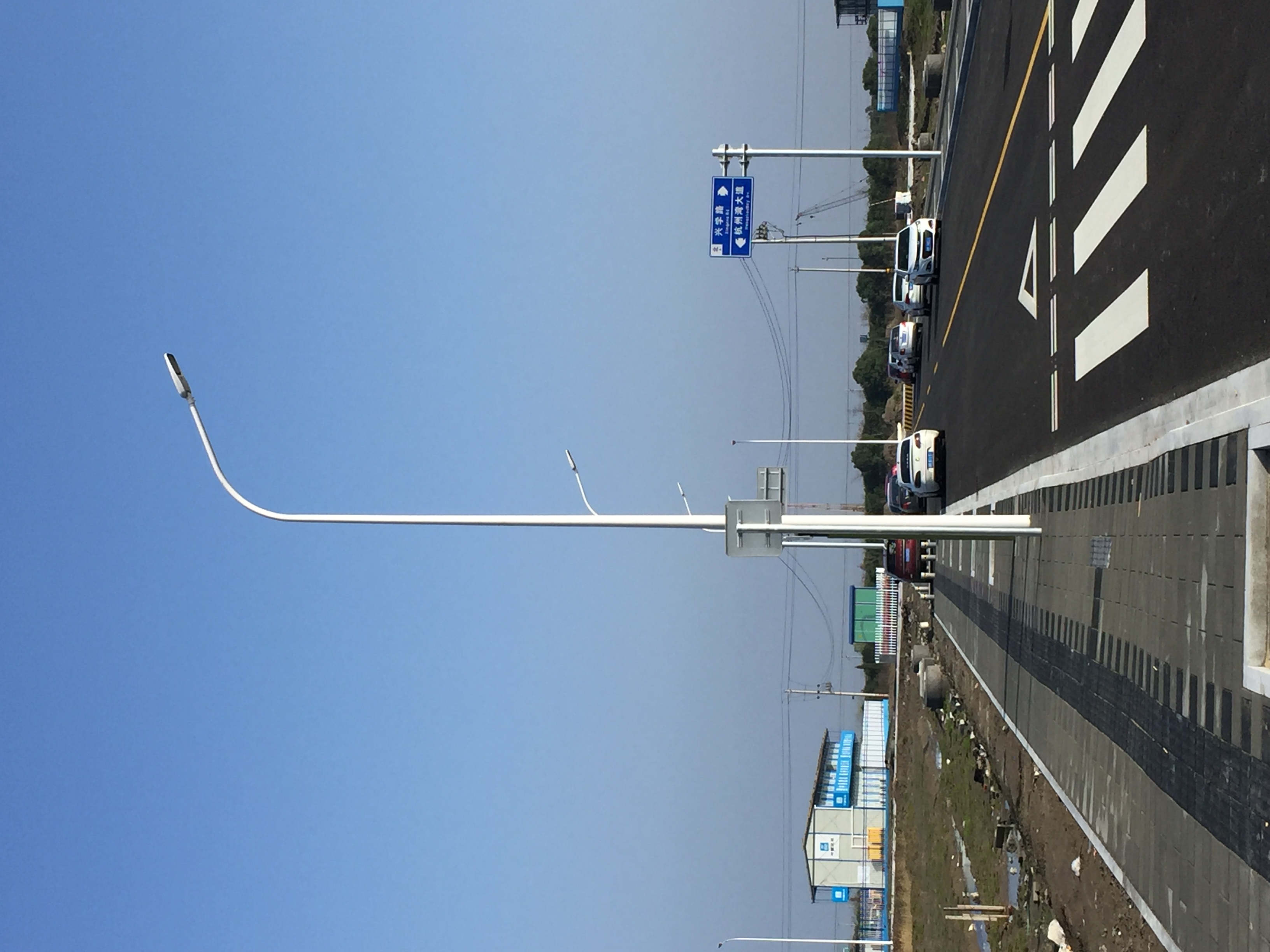 Galvanized lamp pole outdoor square lighting pole