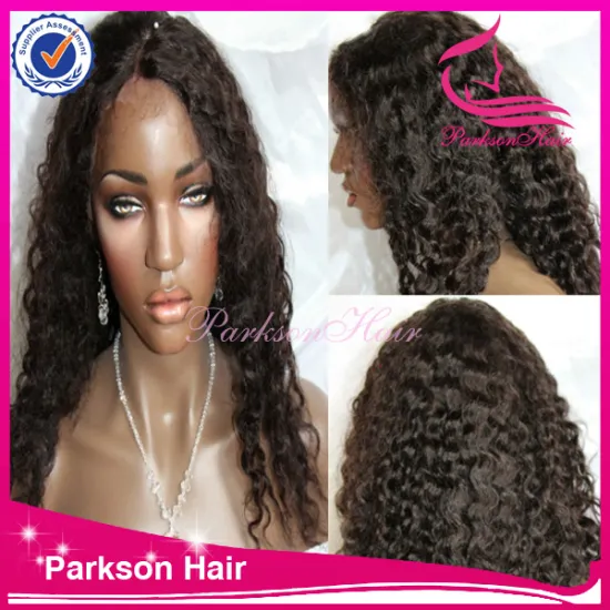 New hot products top quality high density 100% remy hair 8-26inch virgin natural curly indian hair wig