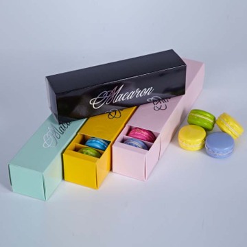 Sliding Shape Design Paper Macaron Packing Box