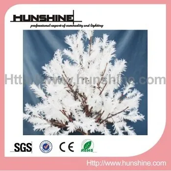 beautiful decoration fiber optic white feather christmas tree
