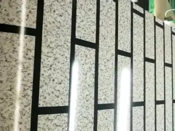 Printed aluminum roll marble brick pattern