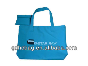 2013 Lady's Lastest Korean Elegant Style Oxford Cloth sky blue Shopping Bag with a zipper bag