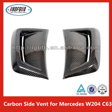 Racing Style Carbon Side Vent Car Air Flow Mesh Decoration Sticker for Mercedes C class W204 Side Vent