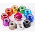 Aluminyo hex nylon insert lock nuts