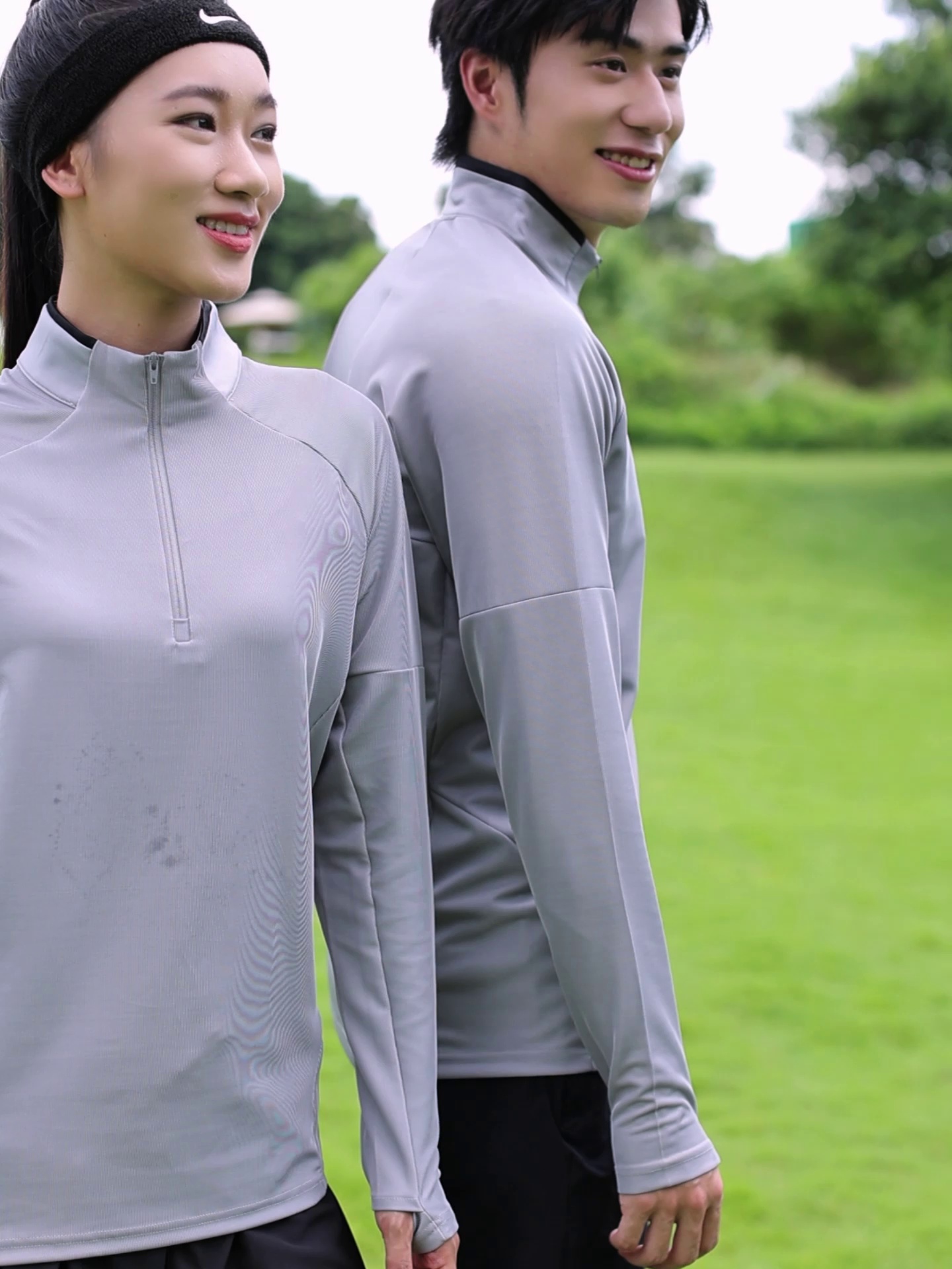 Men Long Sleeve Quarter Training Jogging Wear