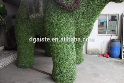 artificial design nature simulation grass plant elephant statue animal sculpture