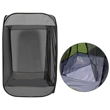 Portable Black Mesh Pop-Up Tent with Magnetic Door Panel - EASTOMMY Single Person Instant Shelter