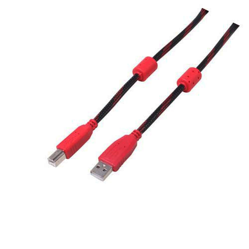 Cable USB AM BM W\ Nylon trenzado & ferrita