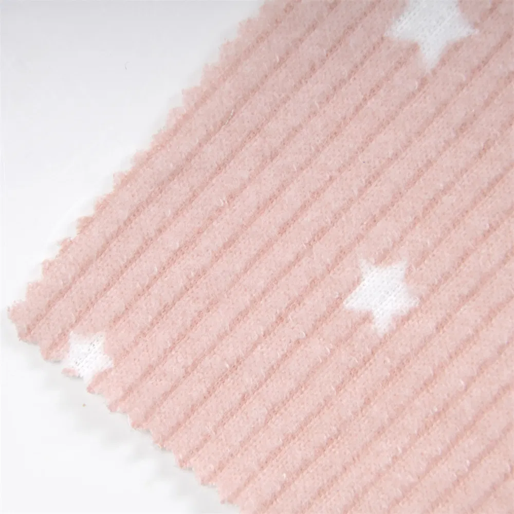 ผู้ผลิตวัสดุโพลีเอสเตอร์สแปนเด็กซ์ถักยืดพิมพ์เลียนแบบผ้าขนแกะสักหลาด