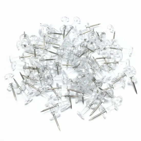 Transparent Clear Push Pins for Wall Hangings and Cork Boards