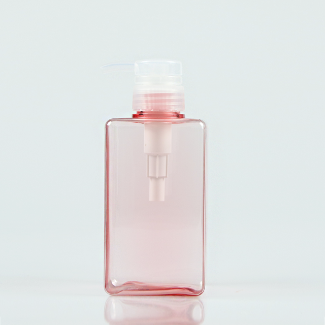 450ml Pink color eco friendly shampoo dispenser bottles